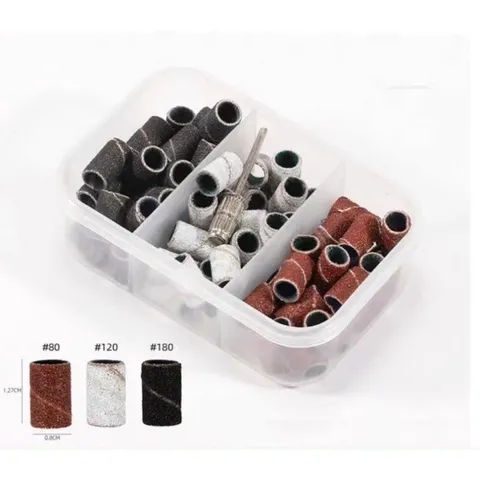 Hộp 60 giấy nhám lắp đầu mài đủ size Phá nhám mịn móng giúp bộ móng siêu bền đẹp