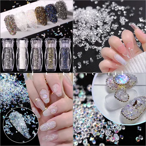 Hũ đá rắc móng design nail siêu sáng đẹp đủ màu HOT