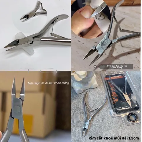 Kìm khoé mũi nhọn dài cắt móng lấy khoé siêu bén bền chất liệu thép không gỉ cực HOT