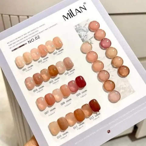 Set sơn thạch nâu 12 màu Milan mẫu mới đủ tông HO.T nhất (Tặng kèm bảng màu) HÀNG CHUẨN