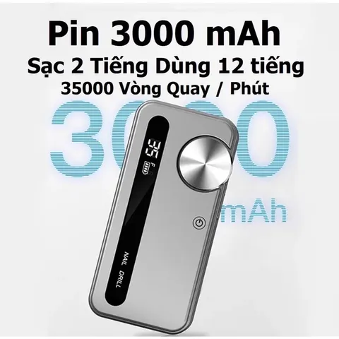 Máy Mài móng tích điện Nail Dirll M50 siêu êm khoẻ Pin trâu 12 tiếng đủ bộ tặng đầu mài chính hãng Bảo Hành