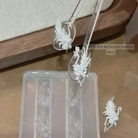 Khuôn silicon tạo hình charm Thiên Nga Nail cực HOT