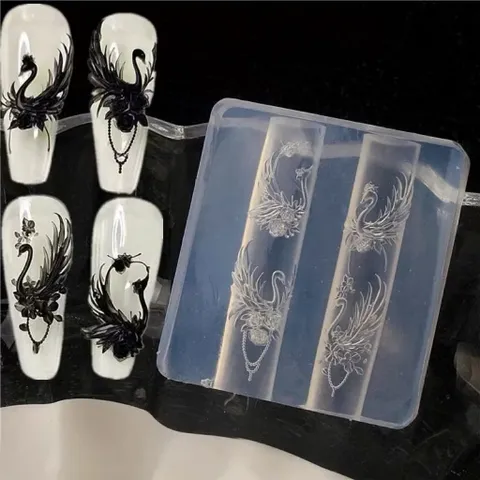 Khuôn silicon tạo hình charm Thiên Nga Nail cực HOT