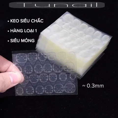 ( Giá sỉ ) Set 50 tấm dán Nailbox 24 miếng - Keo 2 mặt silicon dán Nailbox siêu chắc hàng chuẩn Loại 1