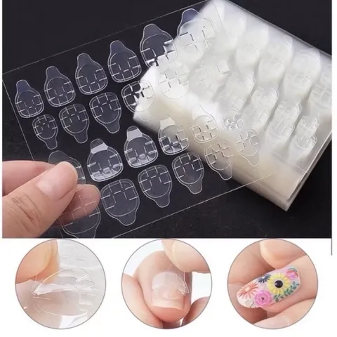 ( Giá sỉ ) Set 50 tấm dán Nailbox 24 miếng - Keo 2 mặt silicon dán Nailbox siêu chắc hàng chuẩn Loại 1