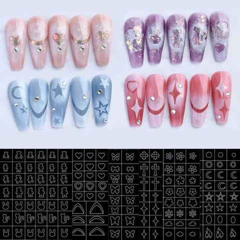Sticker hình dán tạo fen dặm ombre nail nhiều mẫu siêu Hot
