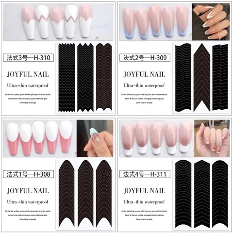 Sticker hình dán tạo fench dặm ombre nail nhiều kiểu mẫu mới siêu Hot