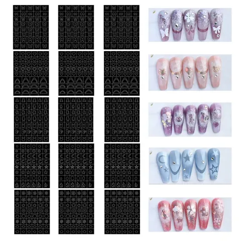 Sticker hình dán tạo fen dặm ombre nail nhiều mẫu siêu Hot