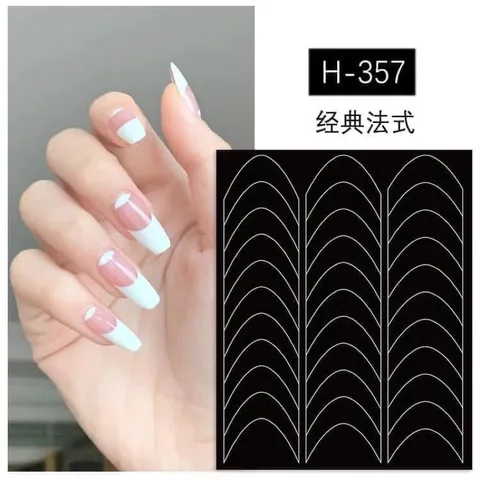 Sticker hình dán tạo fench dặm ombre nail nhiều kiểu mẫu mới siêu Hot