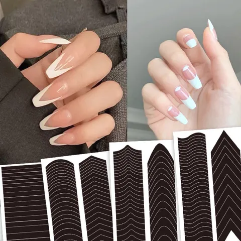 Sticker hình dán tạo fench dặm ombre nail nhiều kiểu mẫu mới siêu Hot