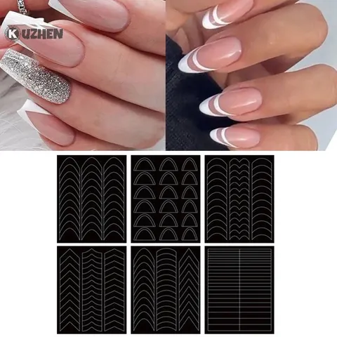 Sticker hình dán tạo fench dặm ombre nail nhiều kiểu mẫu mới siêu Hot