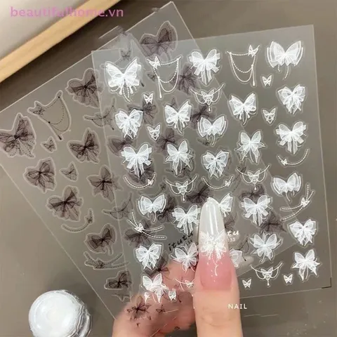 Sticker Hình dán lụa 5D trang trí tạo kiểu móng mẫu mới siêu Hot ngành Nail