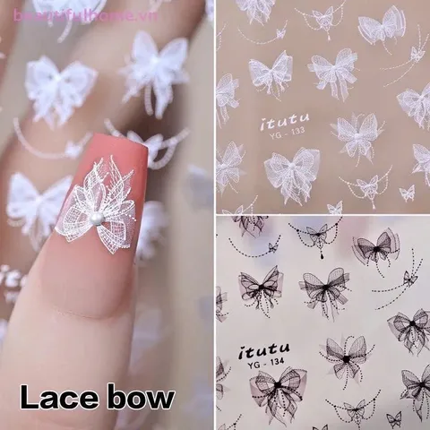 Sticker Hình dán lụa 5D trang trí tạo kiểu móng mẫu mới siêu Hot ngành Nail