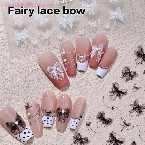 Sticker Hình dán lụa 5D trang trí tạo kiểu móng mẫu mới siêu Hot ngành Nail