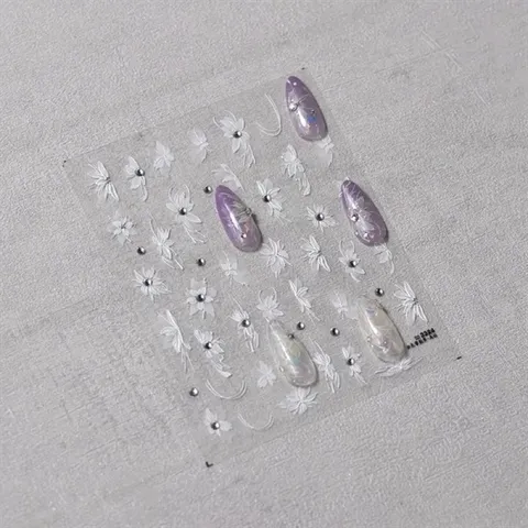 Sticker Hình dán lụa 5D trang trí tạo kiểu móng mẫu mới siêu Hot ngành Nail