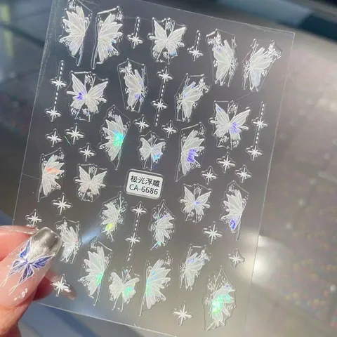 Sticker hình dán lụa 5D trang trí móng siêu phẩm mới nhất cực HOT