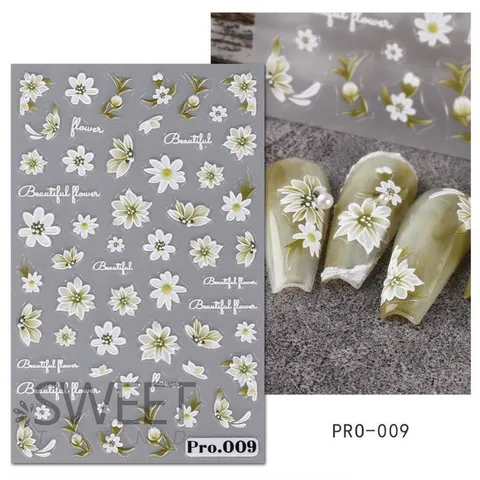Sticker hình dán lụa 5D trang trí móng siêu phẩm mới nhất cực HOT