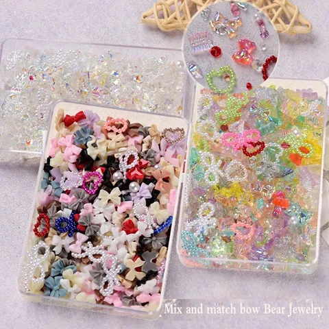 Set 50 cham nơ nail đính móng gắn nailbox siêu đẹp mix đủ mẫu siêu HOT