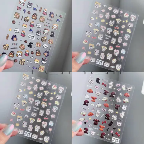 Sticker hình dán hoạt hình mẫu mới dán trang trí design nail siêu xinh