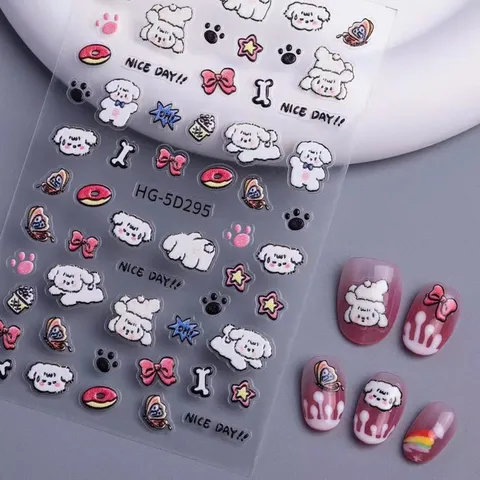 Sticker hình dán hoạt hình mẫu mới dán trang trí design nail siêu xinh