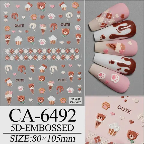 Sticker hình dán hoạt hình mẫu mới dán trang trí design nail siêu xinh