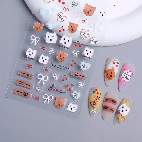 Sticker hình dán hoạt hình mẫu mới dán trang trí design nail siêu xinh
