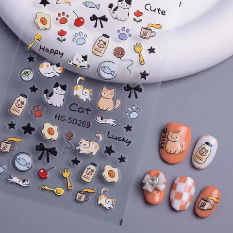 Sticker hình dán hoạt hình mẫu mới dán trang trí design nail siêu xinh