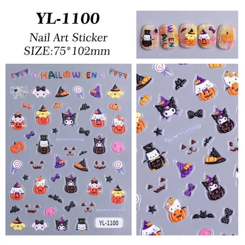 Sticker hình dán hoạt hình mẫu mới dán trang trí design nail siêu xinh