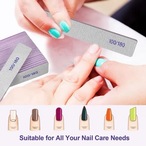 ( Giá sỉ ) Bịch 25 dũa dày OPI 2 mặt 100/180 đủ phom chuyên dụng làm móng chuẩn Loại 1 siêu cứng bền Ngành Nail