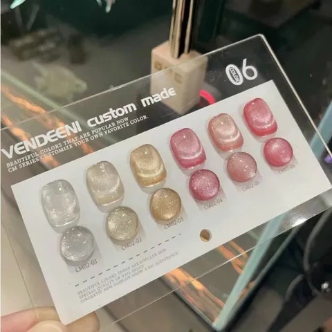 Set 6 màu sơn gel mắt mèo Ánh Trăng siêu sáng tặng bảng màu xịn hàng chuẩn