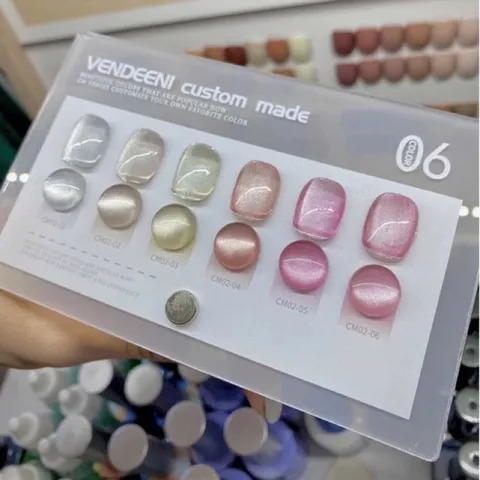 Set 6 màu sơn gel mắt mèo Ánh Trăng siêu sáng tặng bảng màu xịn hàng chuẩn