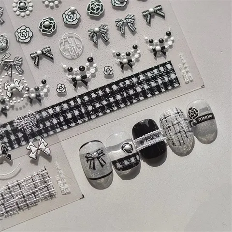 Sticker lụa 5D hình dán nổi tráng trí móng mẫu mới siêu đẹp ( HO.T )