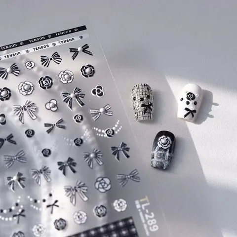 Sticker lụa 5D hình dán nổi tráng trí móng mẫu mới siêu đẹp ( HO.T )