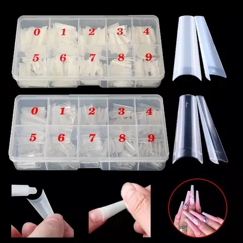 Móng Típ Nối Tre Hàn đủ phom Vuông ,Thang , Nhọn siêu mỏng dẻo đắp Gel Bột Nail 500 móng ( CHÍNH HÃNG )
