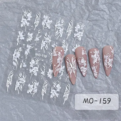Sticker Nail hình dán lụa 9D trang trí móng mẫu mới siêu đẹp