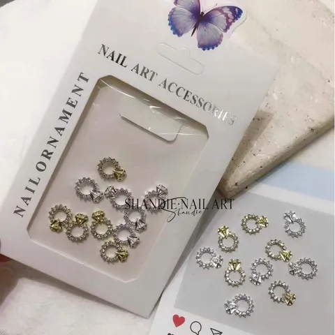 Set 30 charm kim loại cao cấp đính trang trí Nail siêu sáng đẹp cực HO.T