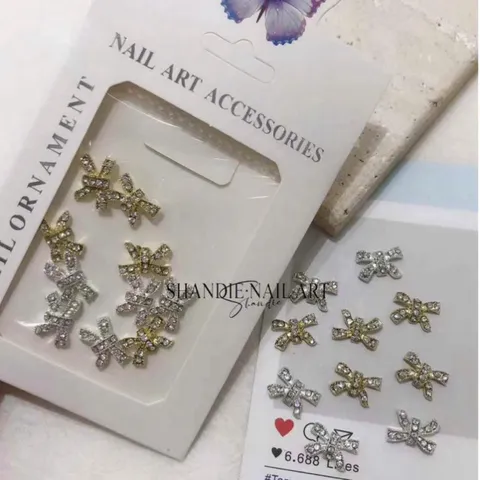 Set 30 charm kim loại cao cấp đính trang trí Nail siêu sáng đẹp cực HO.T