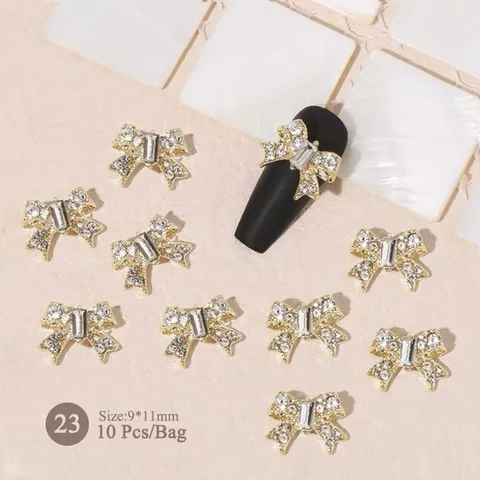 Set 30 charm kim loại cao cấp đính trang trí Nail siêu sáng đẹp cực HO.T