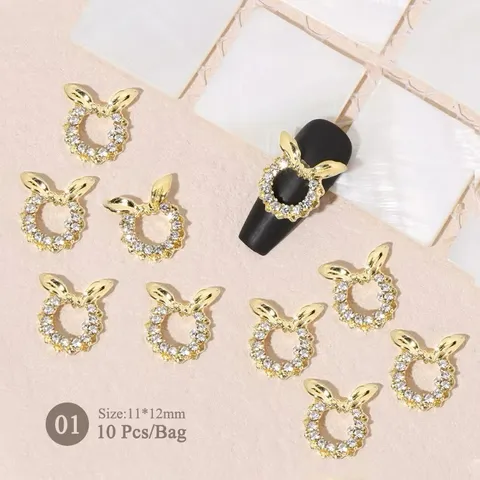 Set 30 charm kim loại cao cấp đính trang trí Nail siêu sáng đẹp cực HO.T