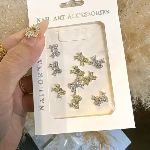 Set 30 charm kim loại cao cấp đính trang trí Nail siêu sáng đẹp cực HO.T