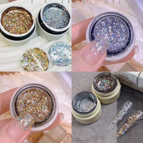 Gel nhũ vảy galaxy gel nhũ khổng tước siêu sáng design nail siêu Hot