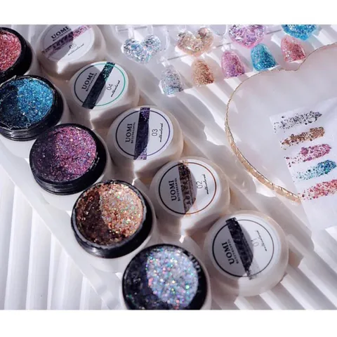 Gel nhũ vảy galaxy gel nhũ khổng tước siêu sáng design nail siêu Hot