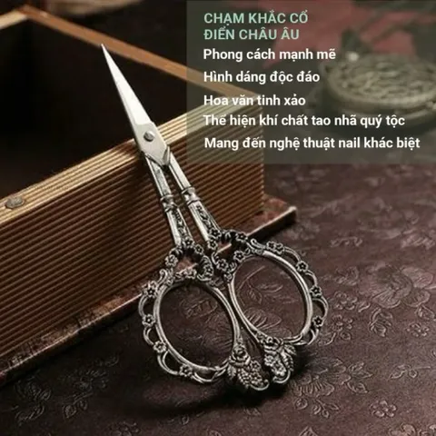 Kéo Hoàng Cung cắt phom móng giả siêu bén inox không gỉ hàng chuẩn