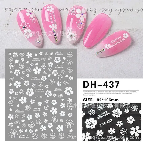 Sticker hình dán hoa nail 3D mẫu mới trang trí móng siêu HOT