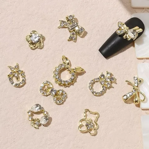 charm kim loại đủ mẫu gắn trang trí móng mới nhất siêu đẹp set 30c