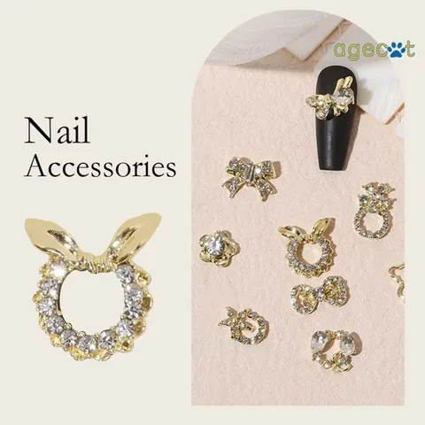 charm kim loại đủ mẫu gắn trang trí móng mới nhất siêu đẹp set 30c