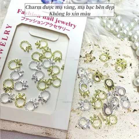 charm kim loại đủ mẫu gắn trang trí móng mới nhất siêu đẹp set 30c