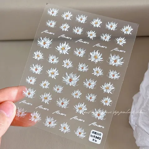 Sticker hình dán hoa lụa 3D mẫu mới nhất trang trí móng siêu đẹp HOT