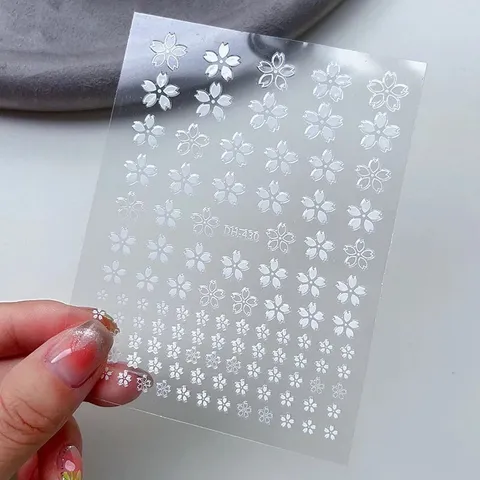 Sticker hình dán hoa lụa 3D mẫu mới nhất trang trí móng siêu đẹp HOT