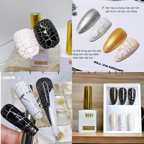 Sơn gel B281 màu cơ bản nhất chất siêu đặc đẹp chuẩn màu